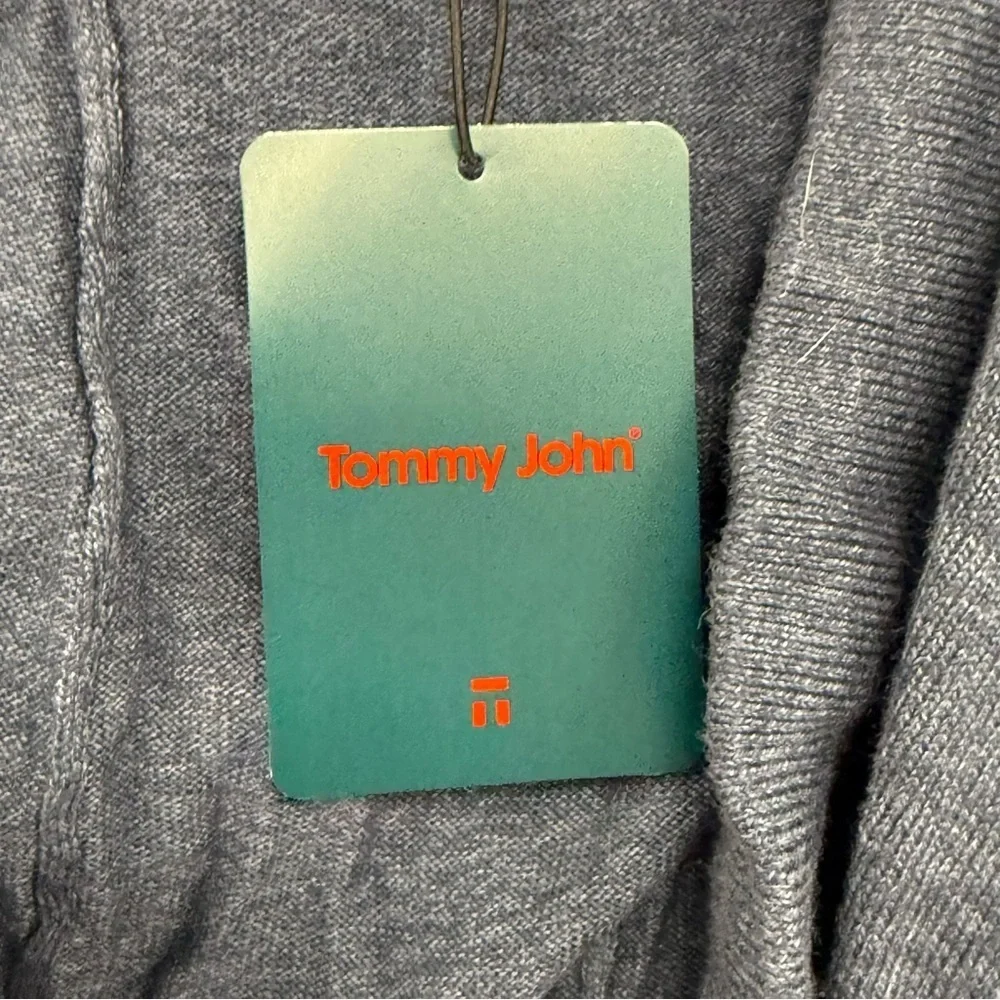 NWT Tommy John Second Skin Sweater Hoodie XL Dress Blues Heather Lounge Shirt